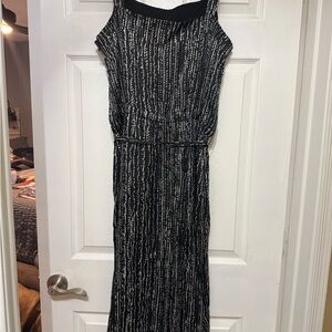White House Black Market Black and White Maxi Dress